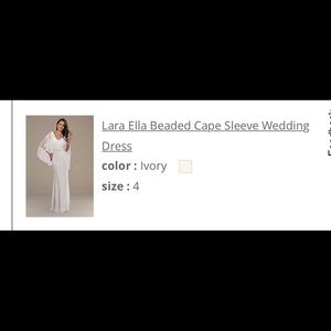 Dress purchased online from David’s Bridals. Currently listed at 498.00.